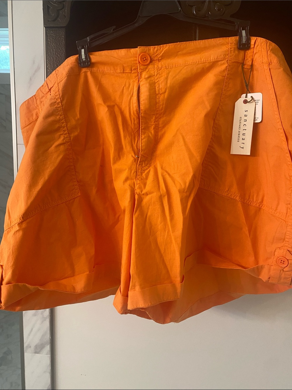 Sanctuary Orange Flared Skort Shorts